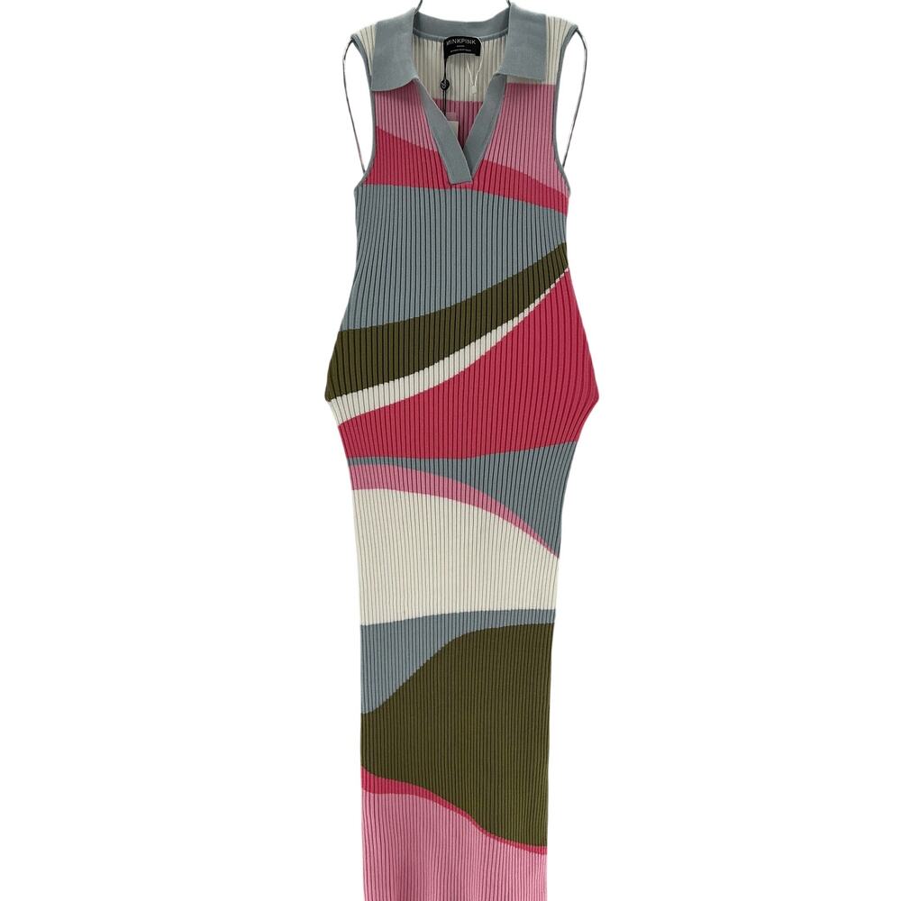 Minkpink Abstract Multicolor Danica Size M Dress - Picture 2 of 4